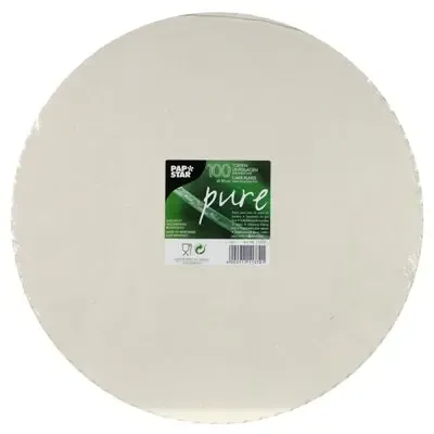 Cake Borders Cardboard "Pure" Round Ø 30cm White With Serrated Edge