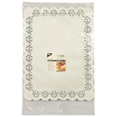 Cake borders "Square" 40 x 30cm White