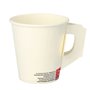 Drinking Cups With Handle Cardboard 180cc Ø 7.3 x 7.8cm White