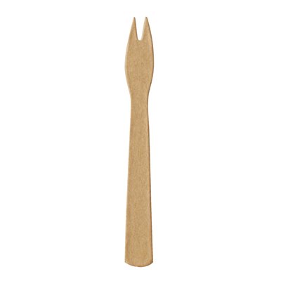 French fries forks Paper "Pure" 8.5cm Brown