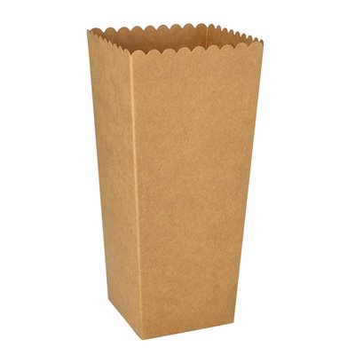 Popcorn Boxes Cardboard "Pure" Rectangular 19.7 x 7 x 7cm Brown Small