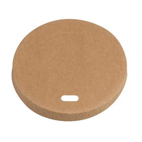 Deksels Travellids Papier Bruin voor Koffiebekers 90mm