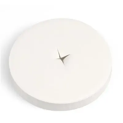 Lids White Paper with Cross opening 90mm