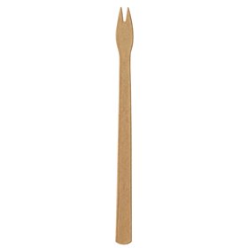 French fries forks Paper "Pure" 13.5cm Brown