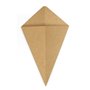 Chips Cone Bag Cardboard Brown with Sauce Compartment 16 x 27cm