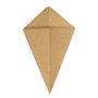 Friet Puntzak Karton Bruin met Sausvak 16 x 27cm