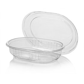 Trays Ellips 250cc Oval PET Transparent 