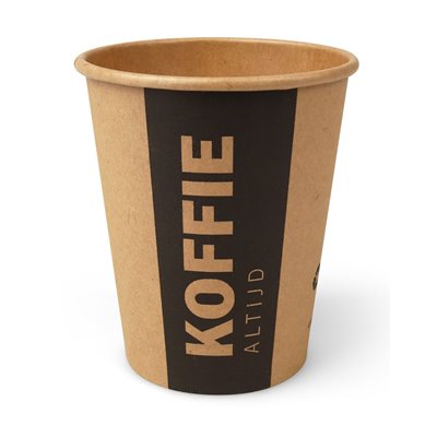 Koffiebekers To Go Altijd Koffie 237cc Bruin Karton Ø 80mm - Horecavoordeel.com