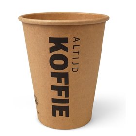 Coffee Cups To Go Always Coffee 250cc Brown Cardboard Ø 90mm - Horecavoordeel.com