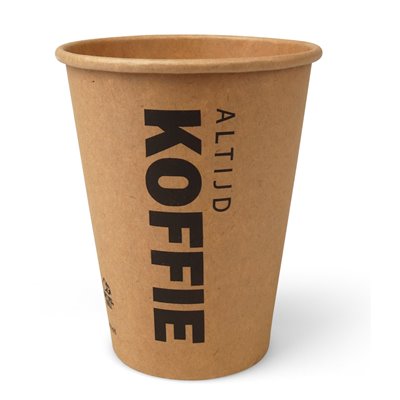 Coffee Cups To Go Always Coffee 250cc Brown Cardboard Ø 90mm - Horecavoordeel.com