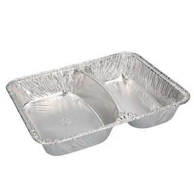 Aluminium tray 2-Compartment High 222x 180 x 43mm R808G -Horecavoordeel.com-