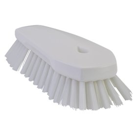 Large Ergonomic Work brush Polyester Fiber, Hard, With Wide Outstanding Fiber 250x120x60mm White