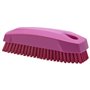 Nail brush - Small Work Brush Polyester Fiber, Hard 130x50x40mm Pink