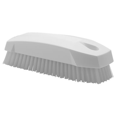 Nail brush - Small Work Brush Polyester Fiber, Hard 130x50x40mm White