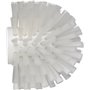 Worm house brush head Polyester Fiber, Medium ø135x130mm White