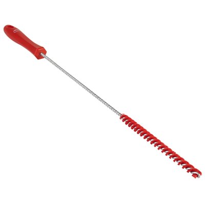 Pipe Brush With Handle and Polyester Fibers ø10x480mm, Hard Red