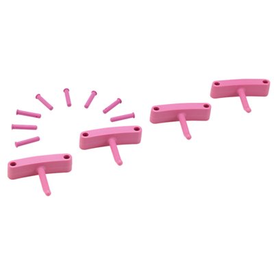 Supplement set Hooks for Full Colour Suspension system 4 Hooks, 8 Pegs Pink