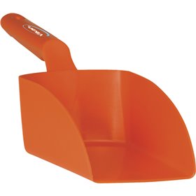 Straight Hand shovel, Medium, 1 Liter Polypropylene 340x120x110mm Orange