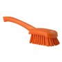 Dish brush With Short Helve Polyester Fiber, Hard 270x70x85mm Orange