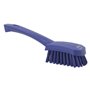 Dish brush With Short Helve Polyester Fiber, Hard 270x70x85mm Purple