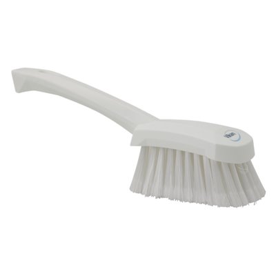 Dish brush With Short Helve Polyester Fiber, Switht, Cloven 270x70x85mm White