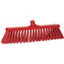 Brede Harde Bezem Met Polyester Vezels 530x90x175mm. Rood -Horecavoordeel.com-