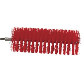 Medium Pijpborstel Voor Flexibele Kabel Met Polyester Vezels ø40x200mm Rood -Horecavoordeel.com-