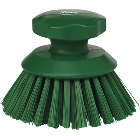 Round Work brush Polyester Fiber, Hard ø 110x110mm Green