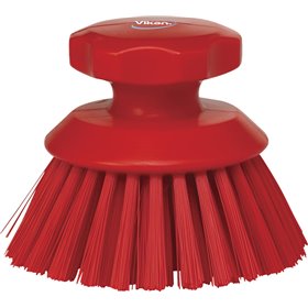 Round Work brush Polyester Fiber, Hard ø 110x110mm Red