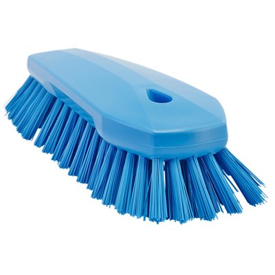 Large Ergonomic Work brush Polyester Fiber, Hard, With Wide Outstanding Fiber 250x120x60mm Blue