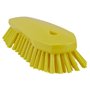 Large Ergonomic Work brush Polyester Fiber, Hard, With Wide Outstanding Fiber 250x120x60mm Yellow