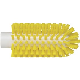 Pipe brush, Helve model Polyester Fiber ø63x150mm, Hard Yellow