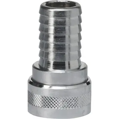 Quick Coupler With Hose Pillar for All Q-stems Brass Chromed 1-2 "Quick Coupler, 3-4" Hose Pillar