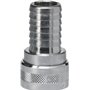 Quick Coupler With Hose Pillar for All Q-stems Brass Chromed 1-2 "Quick Coupler, 3-4" Hose Pillar