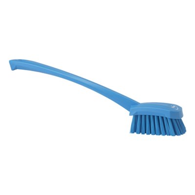 Dish brush With Tall Helve Polyester Fiber, Hard 415x71x75mm Blue