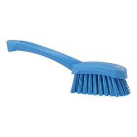 Dish brush With Short Helve Polyester Fiber, Hard 270x70x85mm Blue