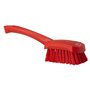 Dish brush With Short Helve Polyester Fiber, Hard 270x70x85mm Red