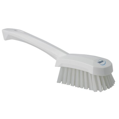 Dish brush With Short Helve Polyester Fiber, Hard 270x70x85mm White