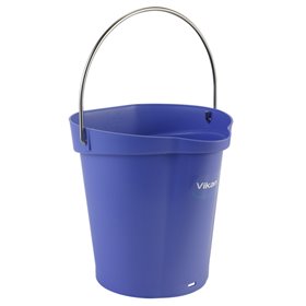 Bucket 6 Liter Polypropylene and Stainless steel 260x270x258mm Also see Bucket Lid 5689 and Wall holder 16200 Purple