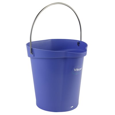 Bucket 6 Liter Polypropylene and Stainless steel 260x270x258mm Also see Bucket Lid 5689 and Wall holder 16200 Purple