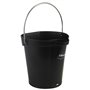 Bucket 6 Liter Polypropylene and Stainless steel 260x270x258mm Also see Bucket Lid 5689 and Wall holder 16200 Black