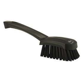 Dish brush With Short Helve Polyester Fiber, Hard 270x70x85mm Black