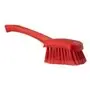 Dish brush With Short Helve Polyester Fiber, Switht, Cloven 270x70x85mm Red