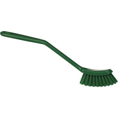 Narrow Dishwashing brush Polyester Fiber, Medium 290x25x65mm Green