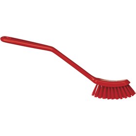 Narrow Dishwashing brush Polyester Fiber, Medium 290x25x65mm Red