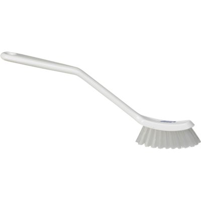 Narrow Dishwashing brush Polyester Fiber, Medium 290x25x65mm White