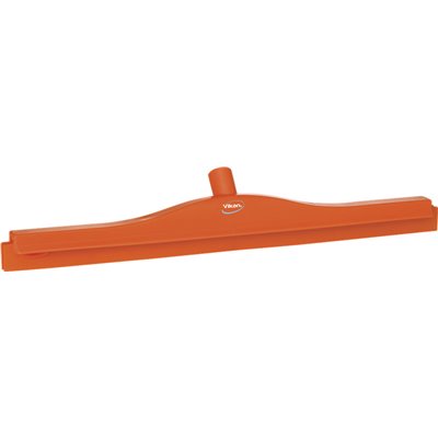 Full Colour Hygiene Floor wiper, Fixed Nek Polypropylene, Tpe Rubber 60cm Wide Orange