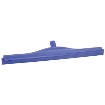 Full Colour Hygiene Floor wiper, Fixed Nek Polypropylene, Tpe Rubber 60cm Wide Purple