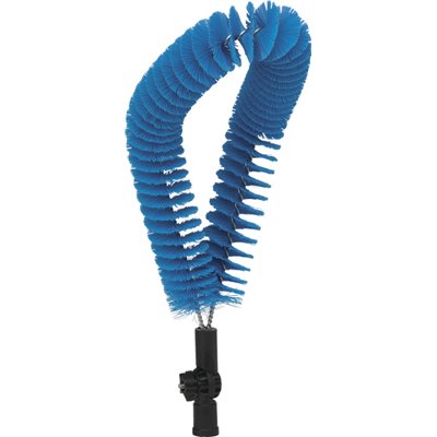 Medium External Tube Cleaner In Angle Adjustable Brush, Bendable In Shape, With Medium Blue Polyester Fiber Blue