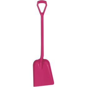 Lightweight Shovel D-handle, Short Helve Polypropylene Height 1040mm Standard Blade (327x271x50mm) Pink